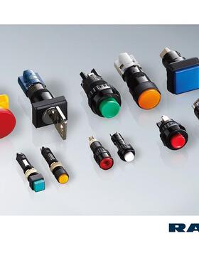 RAFI带灯RAFIX16金属银灰色按钮开关1.30.090.082/0000