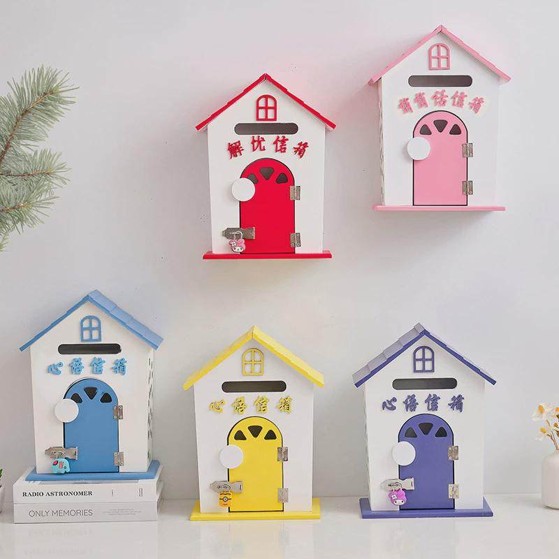 包邮幼儿园家居壁饰信报箱意见箱挂墙田园彩绘木质民便信箱学校收,家居饰品,装饰摆件,淘宝优惠券,粉丝福利购,淘宝优惠卷