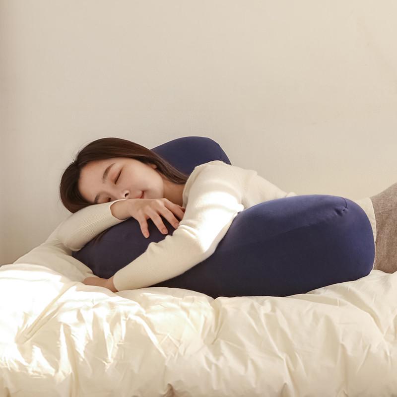 ohwo睡觉抱枕女生夹腿枕头床上靠枕家用沙发腰枕大号长条枕可拆洗