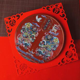 zq单门门神门贴金箔立体浮雕秦叔宝尉迟恭防盗楼房武将门神秦琼敬