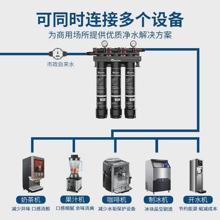 政府补贴| 惠尔顿净水器商用奶茶饮品店餐饮咖啡机专用直饮过滤器