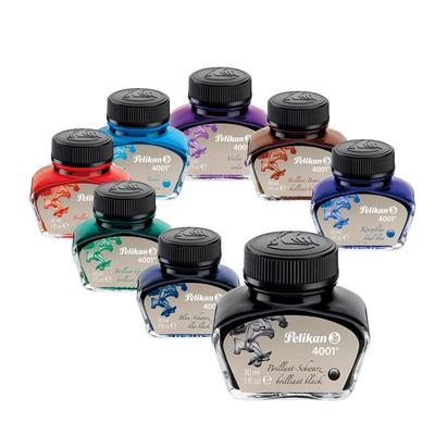 德国进口Pelikan百利金4001墨水非碳素不堵笔彩色墨水钢笔水30ml
