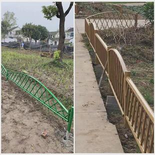 不锈钢仿竹护栏户外公园景区栅栏绿化带隔离围栏栏杆竹节篱笆江西
