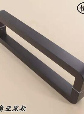 3EW1加厚新款圆角玻璃门拉手香槟金不锈钢无框门亚黑色推拉门木门