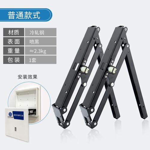 隐藏式折叠凳玄关双向缓冲阻尼五金换鞋凳不锈钢折叠凳五金配件