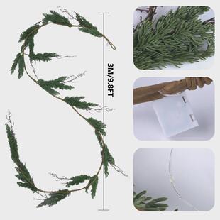 万圣节仿真藤条装饰仿真植物松柏叶藤条家居室外门挂藤