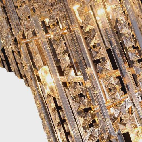 s金别墅楼梯水晶灯复式楼梯灯长吊灯现代简约客厅大吊灯