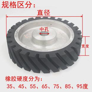 砂带机橡胶轮砂带轮铝芯胶轮齿面平面砂带套轮太阳轮主动轮抛光轮