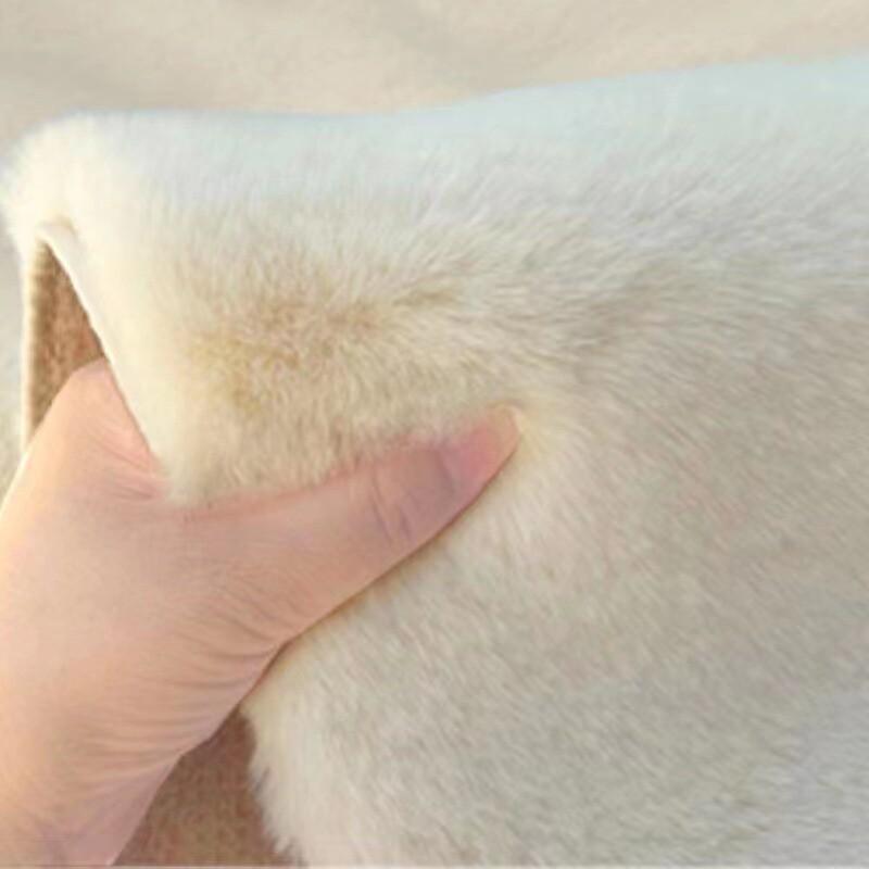 gz6m简约绒毛纯色兔毛地毯茶几书房卧室客厅地毯满铺房间ins地垫