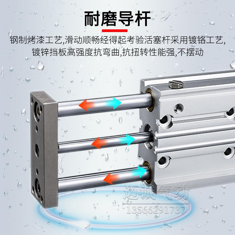 热销smc型mgpl精品三轴三杆带径杆气缸现货mgpm80/100全缸导原厂