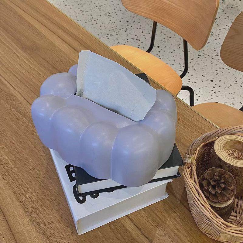 ins风北欧陶瓷餐巾盒云朵陶瓷抽纸盒陶瓷手作餐巾纸盒子面巾纸盒