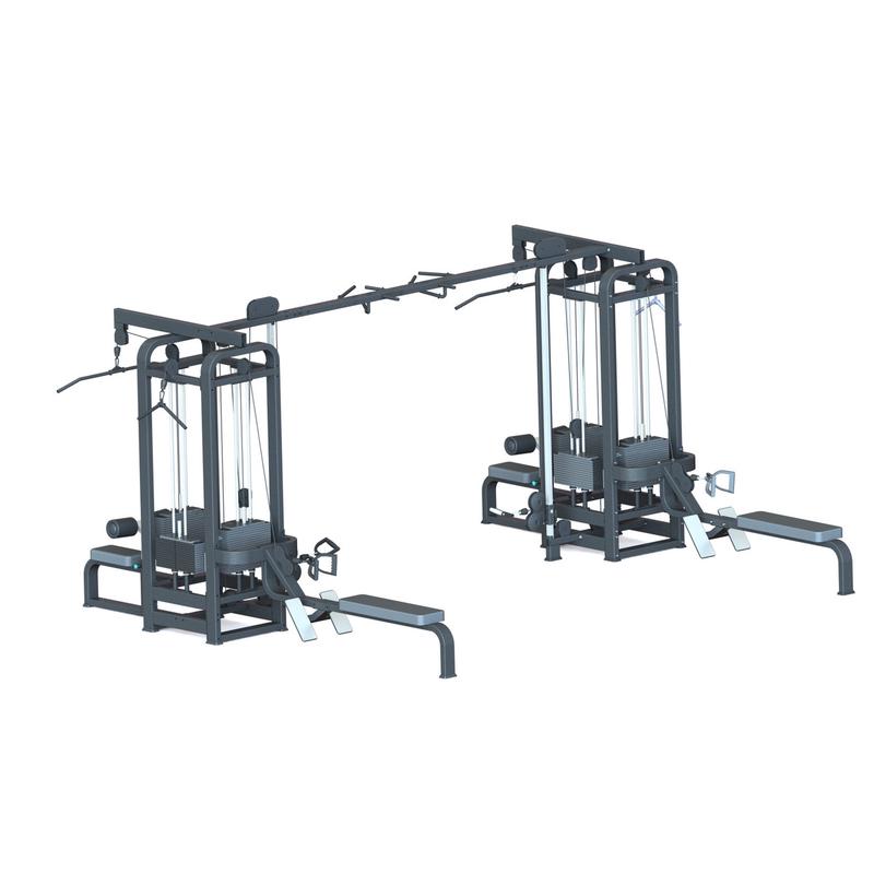 站人站综合训练器健身房多人健身器材室内商用三四五人八龙门架