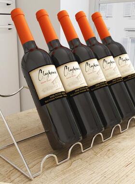 红酒架子斜放展示架酒柜吧台酒瓶置物托架红酒架摆件铁艺创意家用