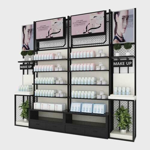制做钢木质展示架商场超市五金头架堆双面货架均价花车地堆货架