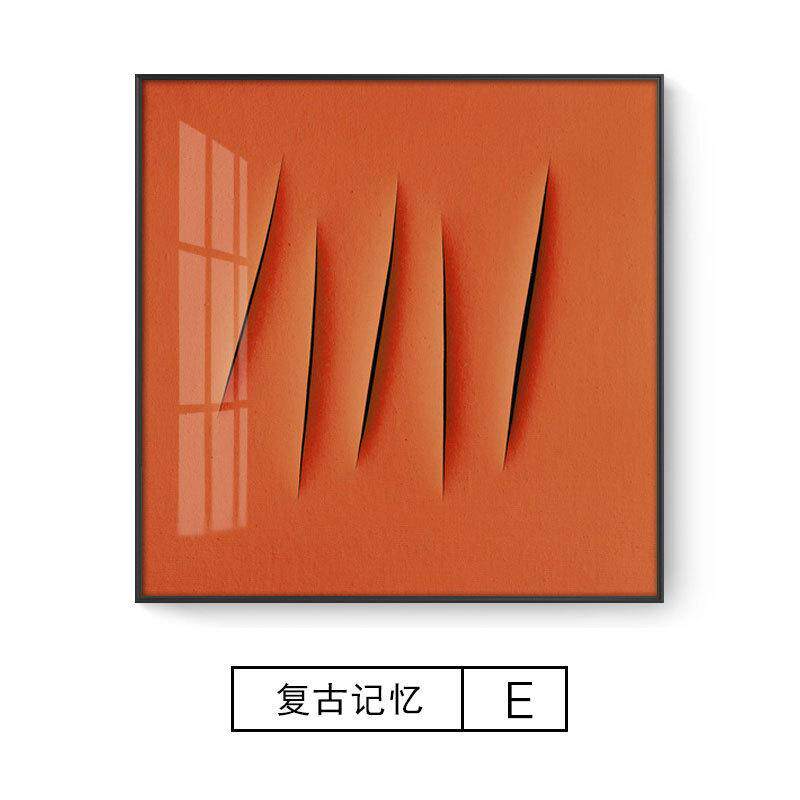 现代简约装饰画沙发橙色抽象客厅餐厅挂画北欧大气复古背景墙壁画