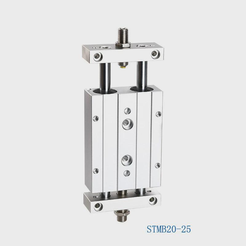 stmb滑台气缸双杆双轴双缸动型复双出气动10/16/20/25x50x75x100