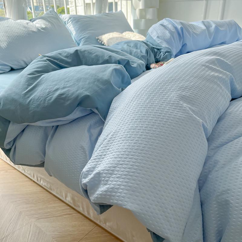 小清新床单四件套非磨毛被套罩床笠款学生宿舍床上三件套