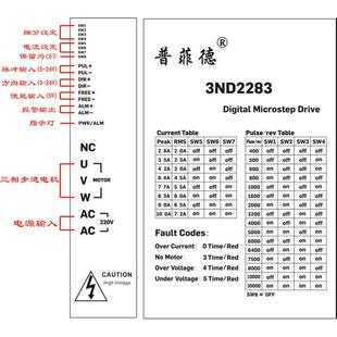 三相110步进电机套装 110byg350c长187mm力距16n.m驱动器3nd2283