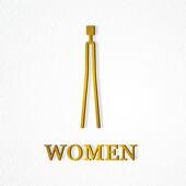 高档仿标识牌卫生间金属洗手间logo立体标志提示贴厕所提示牌订制