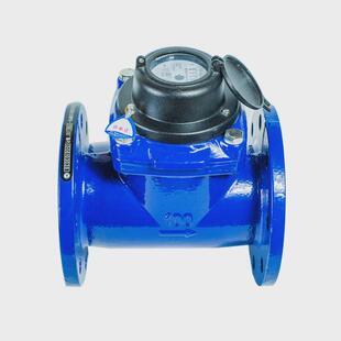 大口径法兰水平螺翼式水表可拆干式机械水表光电直读铜封冷水表