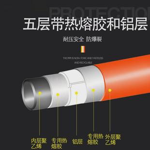 2025铝塑管1.2寸太阳能冷热水保温管2632PEX1寸防冻自来水管