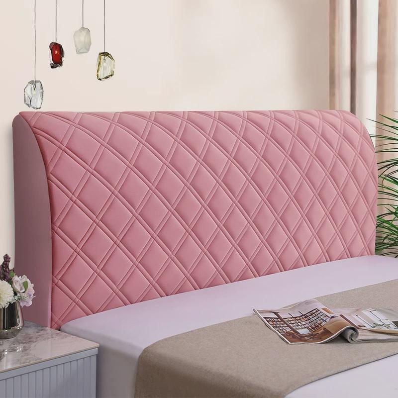 床头套罩全包可拆洗简约加厚防尘保护套木头皮床靠背罩床头罩