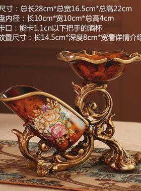 客厅装饰复古红酒架摆件高档创意葡萄酒展示架欧式倒挂酒杯架摆设