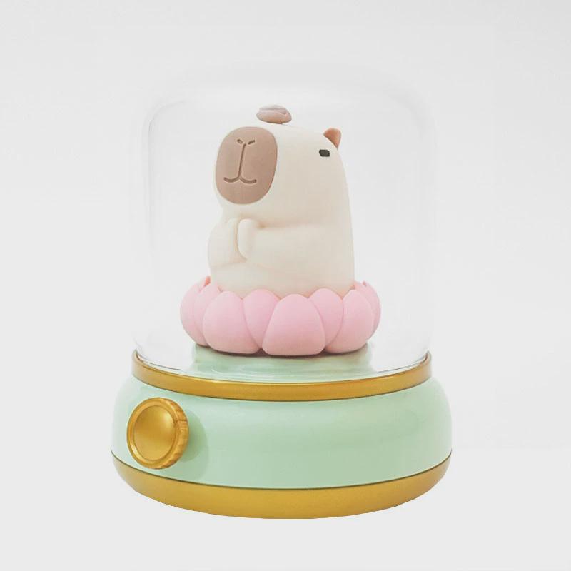 新款莲莲水豚小夜灯礼品儿童小台灯led柔光卡通护眼好运床头夜灯