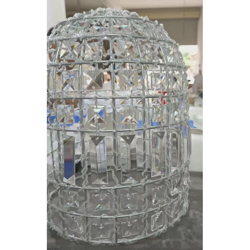 法式古董水晶单头吊灯创意餐厅灯个性玄关灯具复古美式阳台灯饰