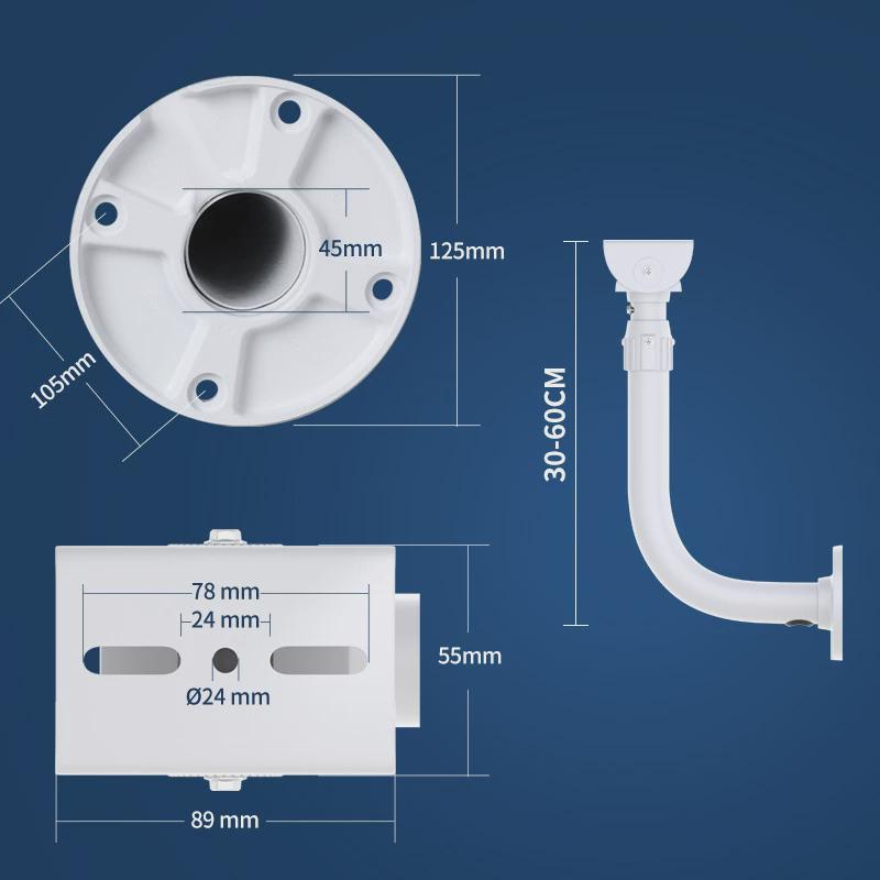 供应zsx伸缩围墙单鸭嘴头加粗加厚支架铝合金鸭嘴摄影机闭路支架