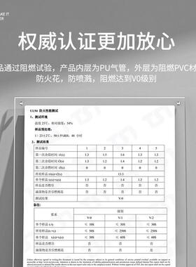 防烫pu双层阻燃气管高品质焊接气管防火花聚氨酯管trpu6/8/10/12