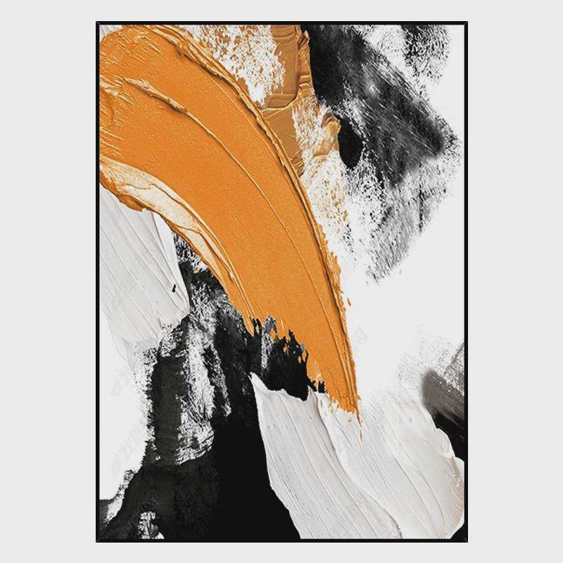 现代手绘油画立体抽象餐厅挂画肌理画玄关背景墙客厅新中式装饰画