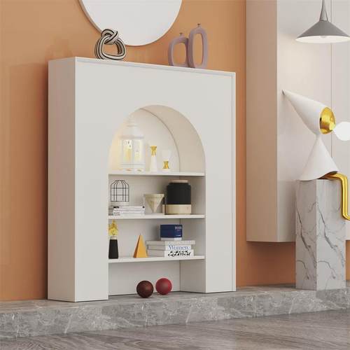 热销美式简约艺术壁炉架欧式民宿装饰柜多功能装饰柜拱形置物架玄