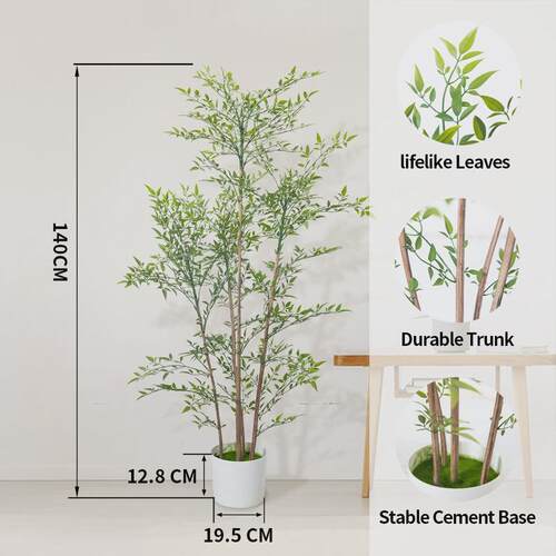 仿真绿植盆栽轻奢南天竹室内大型装饰仿生植物客厅沙发边落地假树