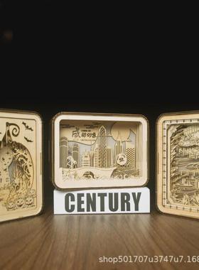 光影木雕灯3d立体来图定制氛围小夜灯创意礼品文化任意场景伴手礼