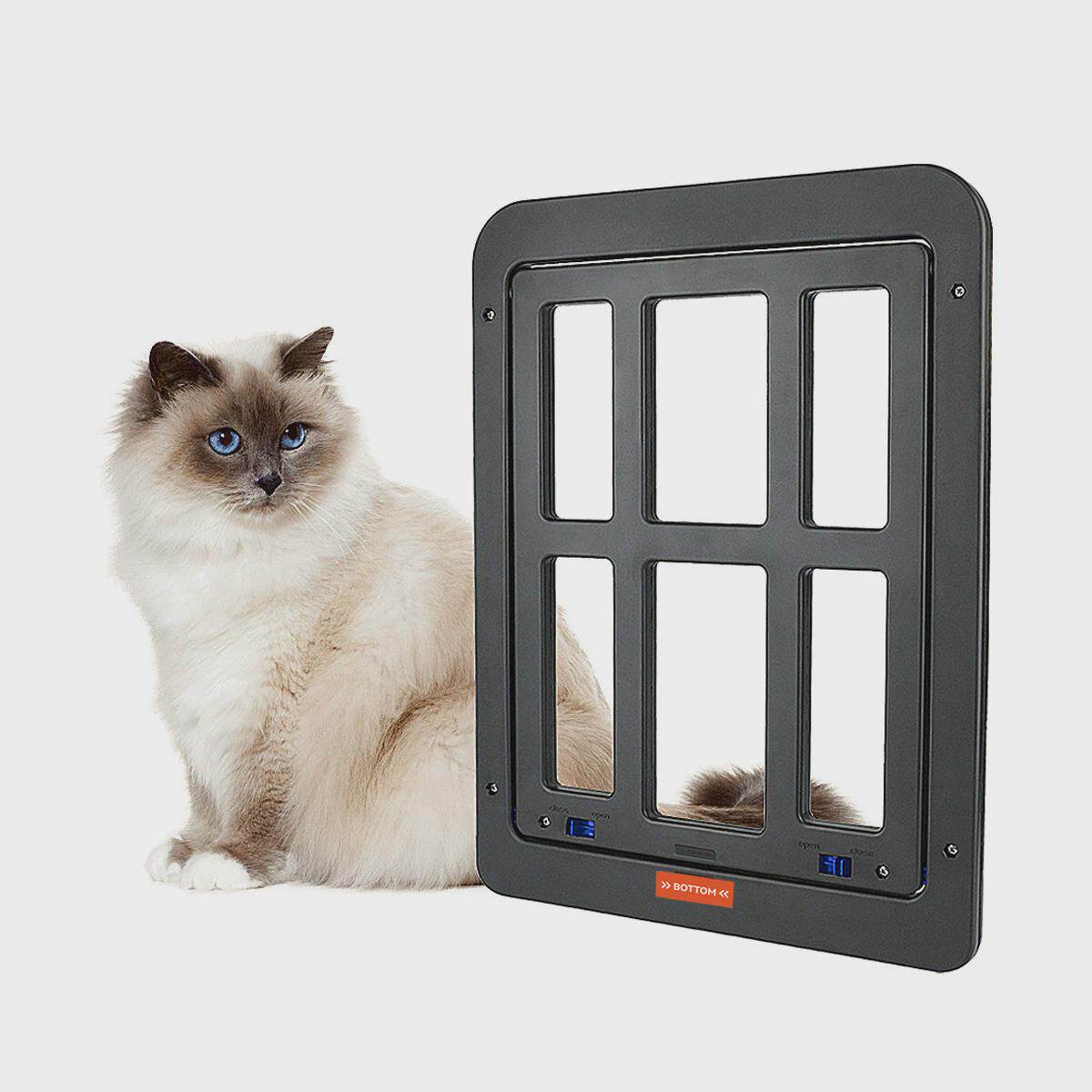 窗门新款纱门猫门洞狗纱宠物用品自由进出入格子宠物门猫咪用品批