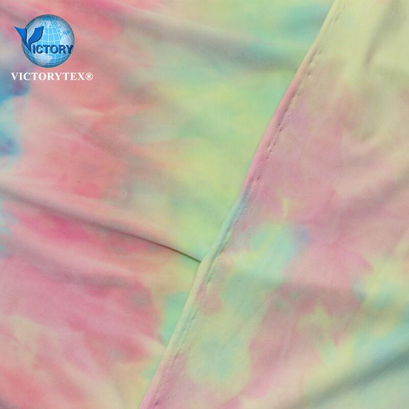 扎染氨超绒布针织经编氨纶七彩扎染面料超柔短毛绒布服装家纺水晶