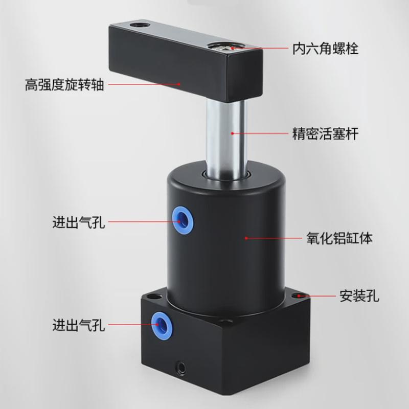 ACK25-40/SRC32转角旋转下压夹紧气缸ASC-32/50/63SL/DL/DRx90度