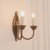 深古铜美式 客厅背景墙卧室床头灯楼梯壁灯 复古蜡烛灯中古轻法式