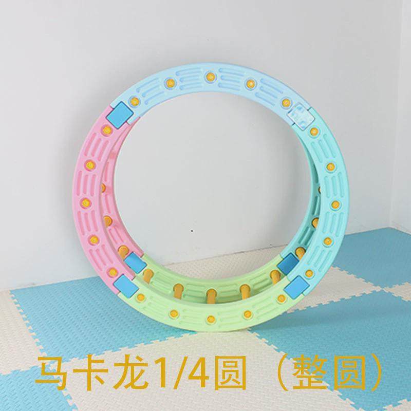 幼儿园体能感统训练器材四分之一圆亲子园独木桥平衡板4分之一圆