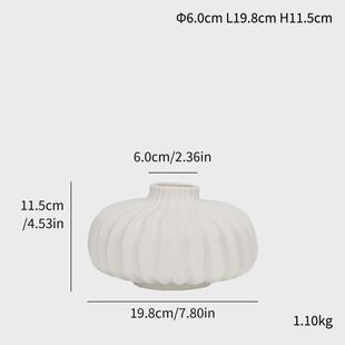 饰工艺品高级感落地大肚陶瓷花瓶轻奢插花摆件批发 网红创意装