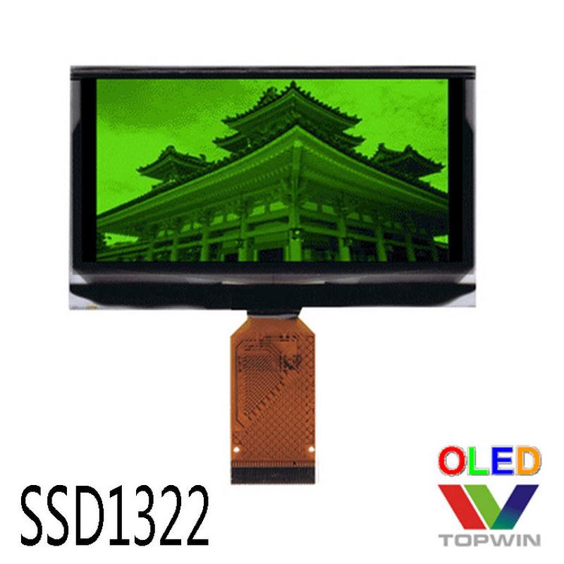 2.7英寸oled屏128x64绿色显示屏绿光带灰度2864ASYIG01sd1322