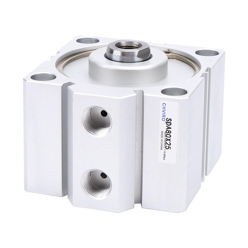 亚德客型气动薄型行程加长气缸sda25x32x40x63/80-125/150/200s-b