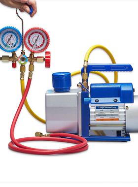 1stageVacuumPump120V/60Hz美标4.8CFM+冷媒双表阀组