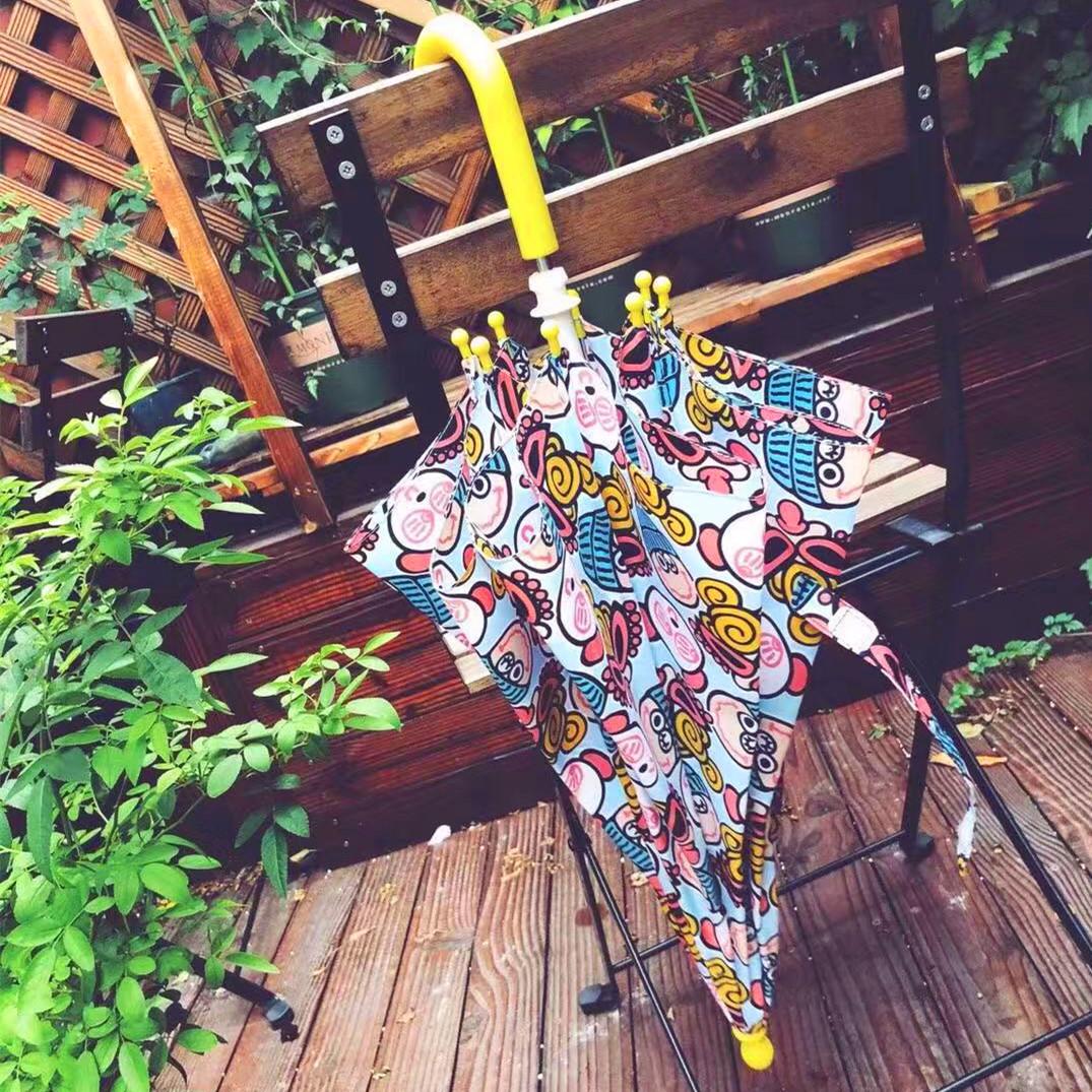 儿童雨伞 安全直骨长柄学生宝宝雨伞雨遮防晒晴雨伞