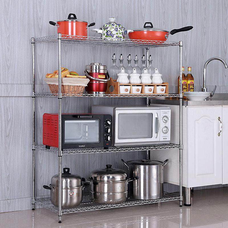 厨房置物架落地多层不锈钢蔬菜微波炉烤箱储物架色收纳放锅架子34,厨房/烹饪用具,厨房置物架/置物柜/角架,淘宝优惠券,粉丝福利购,淘宝优惠卷