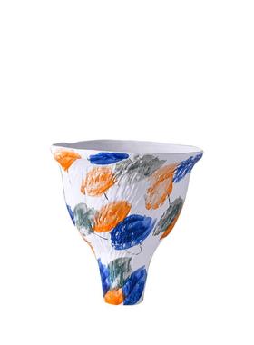 国画写意风创意大口装饰花器新中式美式简约样板间会所陶瓷花瓶