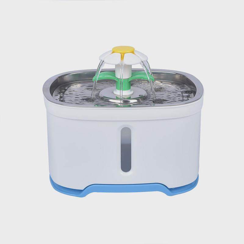 不锈钢宠物饮水机椭双方形喷头智能猫狗喂水器喷泉活水循环led光