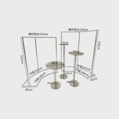 架服装 服装 店流水台 展示架挂衣架半圆形弧形落地式 不锈钢银色服装