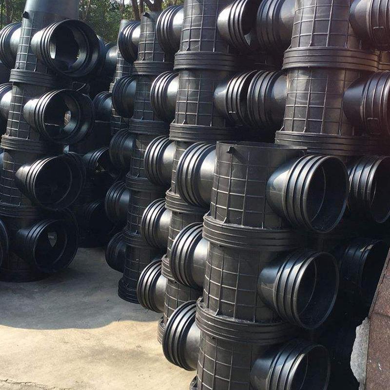 波纹管座厂家pe起始井座污水井座流槽雨水沉泥污水井检查井